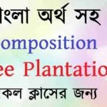Tree plantation composition with bangla meaning
